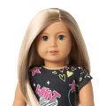 Truly Me™ 18-inch Doll #100 with layered straight blonde hair